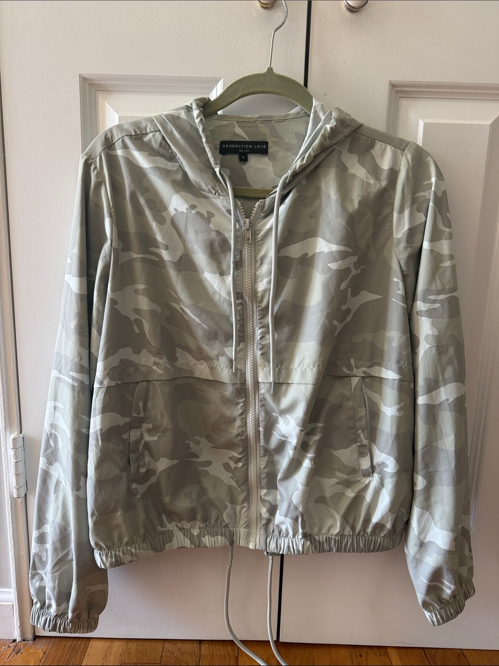 Generation Love green Camo Hooded Zip Jacket